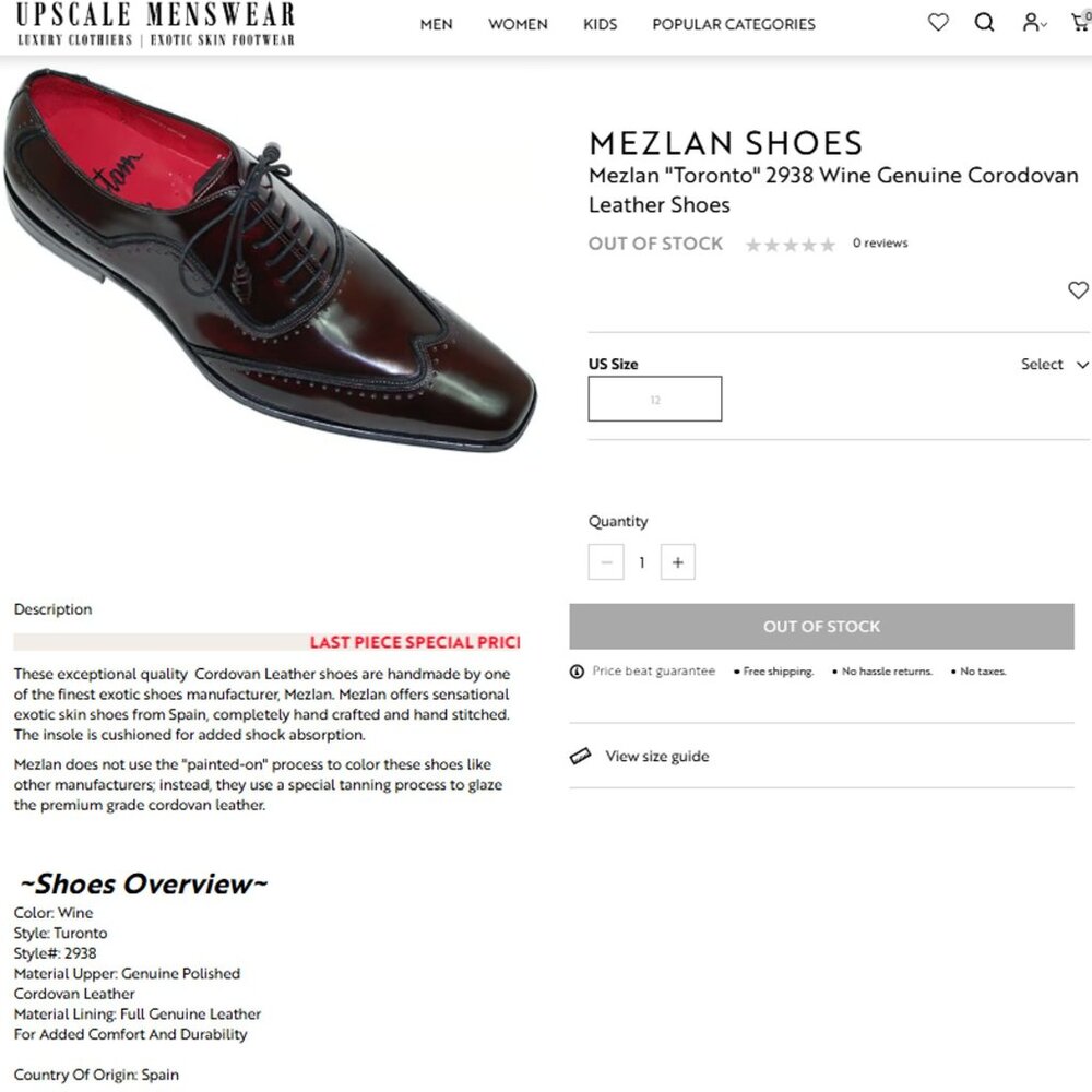 Mezlan Custom Mens 11.5 Brown Polished Leather Wingtip Oxfords Dress Shoes Spain - Picture 9 of 15